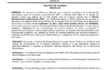 PRD Oaxaca emite convocatoria para la candidatura a la gubernatura del estado y reafirma que no hará alianza con el PRI