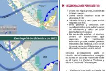 Informa Protección Civil que se mantendrán bajas las temperaturas y evento de norte en Oaxaca para este fin de semana